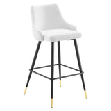 Vintage Glam Performance Velvet Bar Stool – Black and Gold 40 Inch - Stools available at Alpine Outlets in Denver