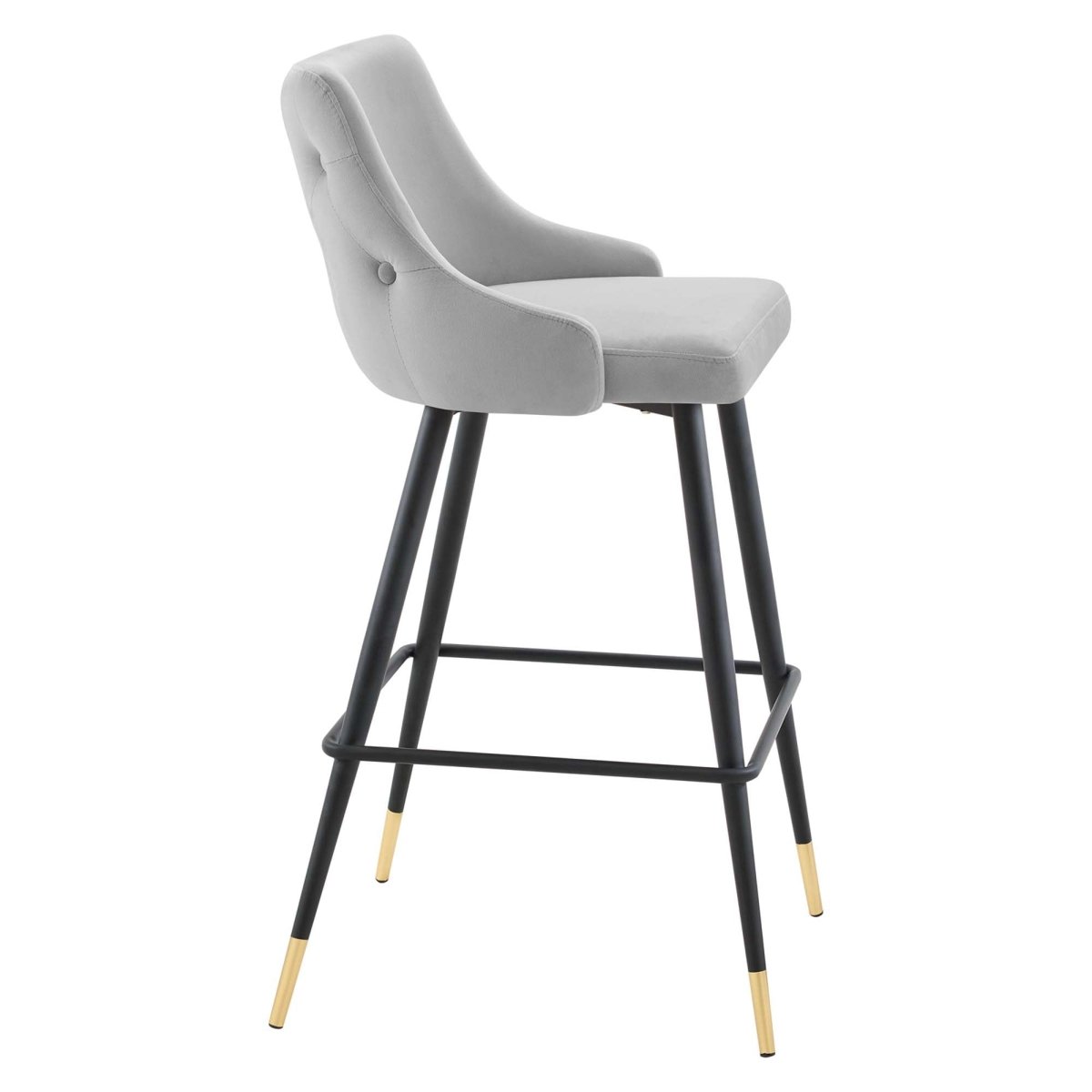 Vintage Glam Performance Velvet Bar Stool – Black and Gold 40 Inch - Stools available at Alpine Outlets in Denver