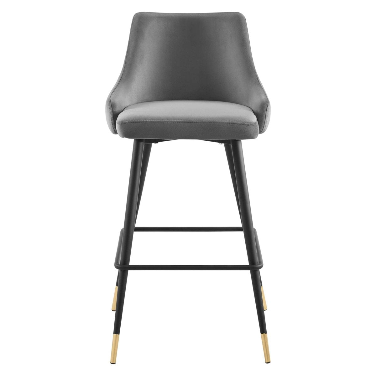 Vintage Glam Performance Velvet Bar Stool – Black and Gold 40 Inch - Stools available at Alpine Outlets in Denver
