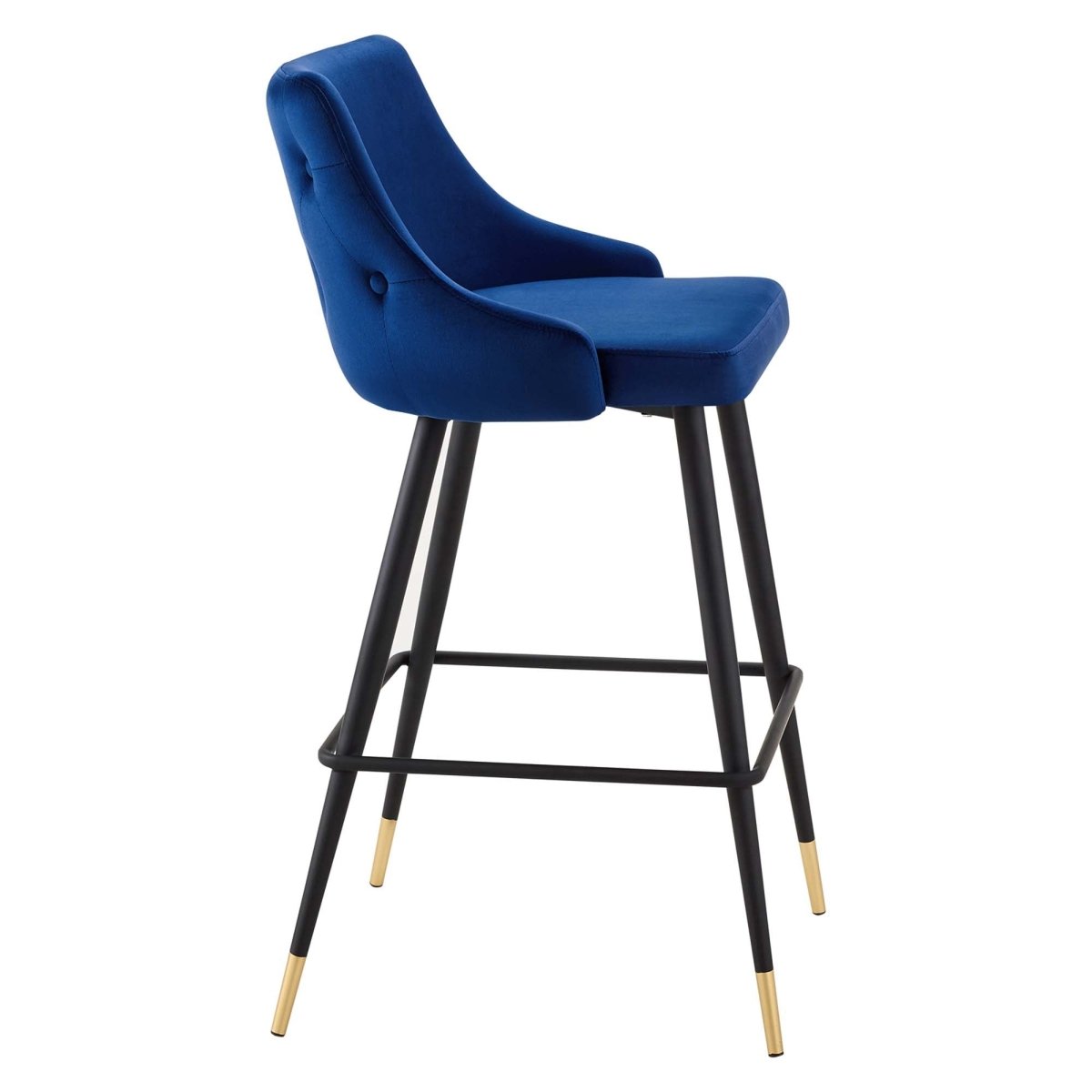 Vintage Glam Performance Velvet Bar Stool – Black and Gold 40 Inch - Stools available at Alpine Outlets in Denver