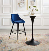 Vintage Glam Performance Velvet Bar Stool – Black and Gold 40 Inch - Stools available at Alpine Outlets in Denver