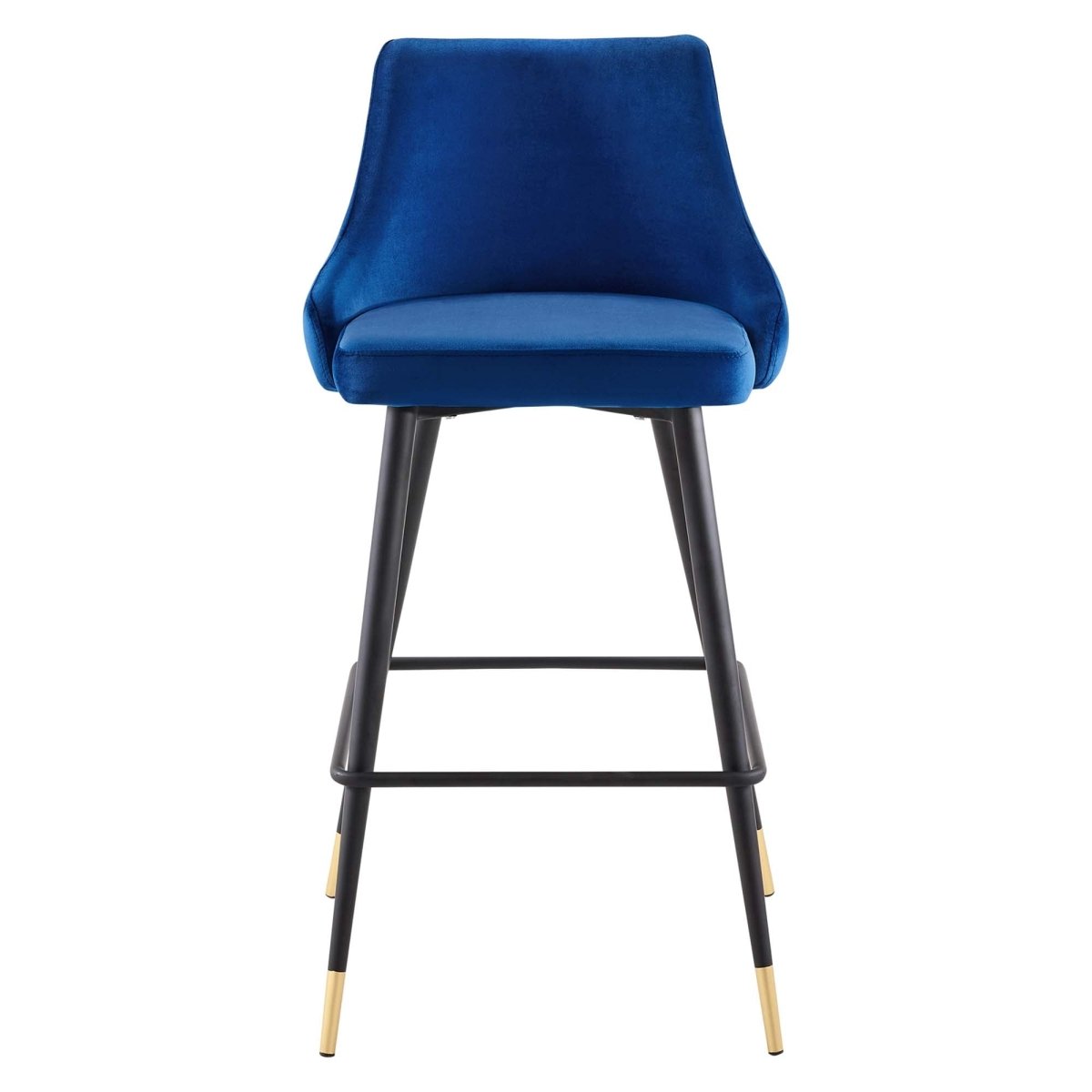 Vintage Glam Performance Velvet Bar Stool – Black and Gold 40 Inch - Stools available at Alpine Outlets in Denver