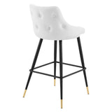 Vintage Glam Performance Velvet Bar Stool – Black and Gold 40 Inch - Stools available at Alpine Outlets in Denver