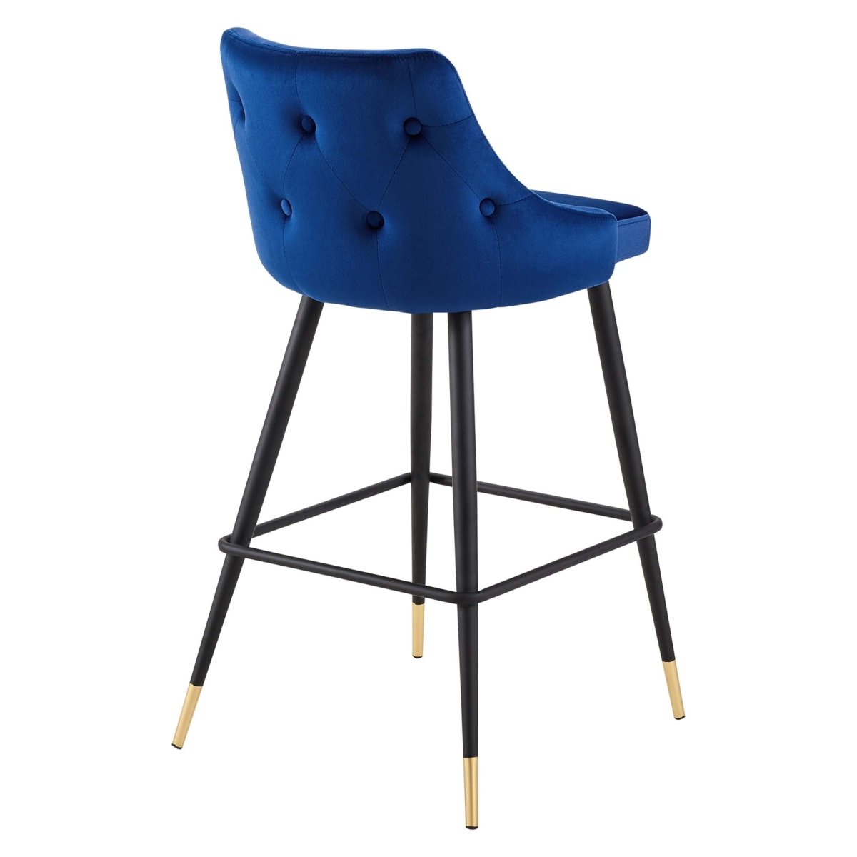 Vintage Glam Performance Velvet Bar Stool – Black and Gold 40 Inch - Stools available at Alpine Outlets in Denver