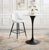 Vintage Glam Performance Velvet Bar Stool – Black and Gold 40 Inch - Stools available at Alpine Outlets in Denver