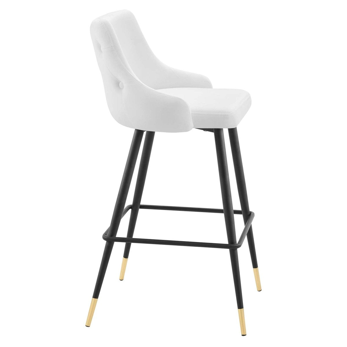 Vintage Glam Performance Velvet Bar Stool – Black and Gold 40 Inch - Stools available at Alpine Outlets in Denver
