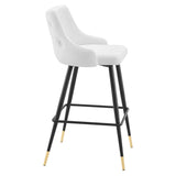 Vintage Glam Performance Velvet Bar Stool – Black and Gold 40 Inch - Stools available at Alpine Outlets in Denver