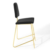 Vintage Glam Performance Velvet Bar Stool – Gold 45 Inch - Stools available at Alpine Outlets in Denver