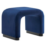 Waterfall Performance Velvet Stool – Velvet Upholstered 24 Inch - Ottomans available at Alpine Outlets in Denver