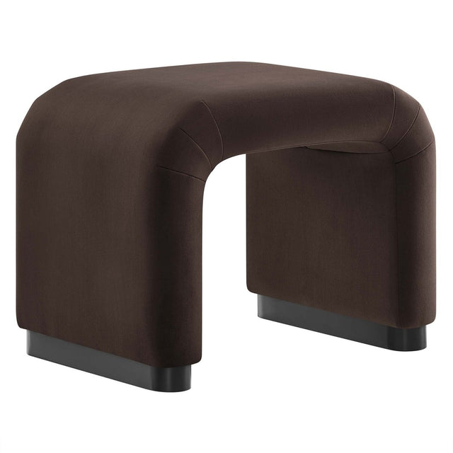 Waterfall Performance Velvet Stool – Velvet Upholstered 24 Inch - Ottomans available at Alpine Outlets in Denver