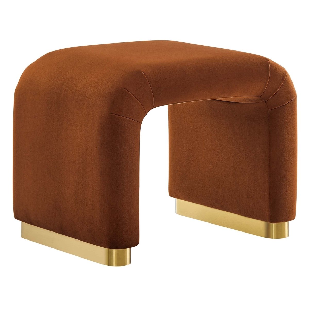 Waterfall Performance Velvet Stool – Velvet Upholstered 24 Inch - Ottomans available at Alpine Outlets in Denver