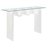 Wave Frame Glass Top Console Table – 50 Inch - Ottomans available at Alpine Outlets in Denver