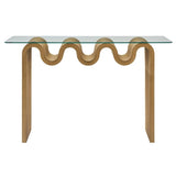 Wave Frame Glass Top Console Table – 50 Inch - Ottomans available at Alpine Outlets in Denver