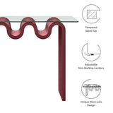 Wave Frame Glass Top Console Table – 50 Inch - Ottomans available at Alpine Outlets in Denver