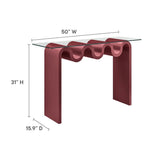 Wave Frame Glass Top Console Table – 50 Inch - Ottomans available at Alpine Outlets in Denver