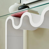 Wave Frame Glass Top Console Table – 50 Inch - Ottomans available at Alpine Outlets in Denver