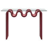 Wave Frame Glass Top Console Table – 50 Inch - Ottomans available at Alpine Outlets in Denver