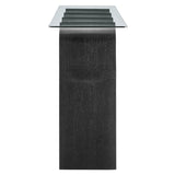 Wave Frame Glass Top Console Table – 50 Inch - Ottomans available at Alpine Outlets in Denver