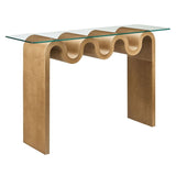 Wave Frame Glass Top Console Table – 50 Inch - Ottomans available at Alpine Outlets in Denver