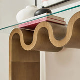 Wave Frame Glass Top Console Table – 50 Inch - Ottomans available at Alpine Outlets in Denver