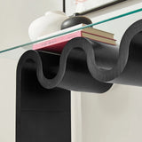 Wave Frame Glass Top Console Table – 50 Inch - Ottomans available at Alpine Outlets in Denver