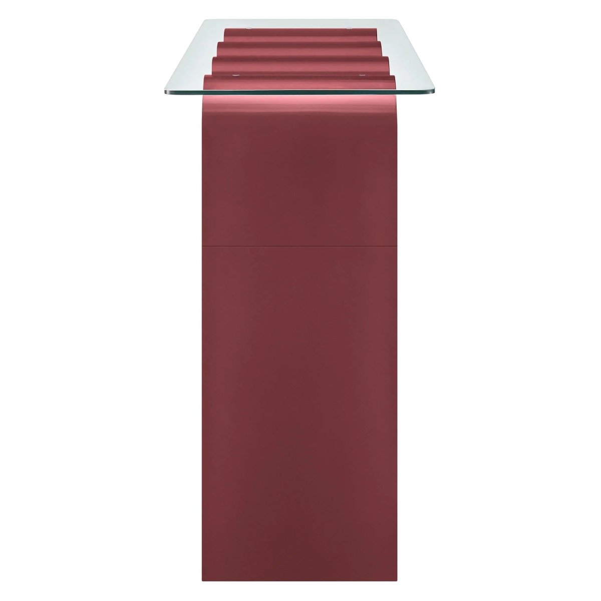 Wave Frame Glass Top Console Table – 50 Inch - Ottomans available at Alpine Outlets in Denver
