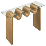 Wave Frame Glass Top Console Table – 50 Inch - Ottomans available at Alpine Outlets in Denver