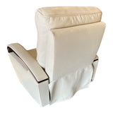 White Leather Recliner chair - available at Alpine Outlets in Denver