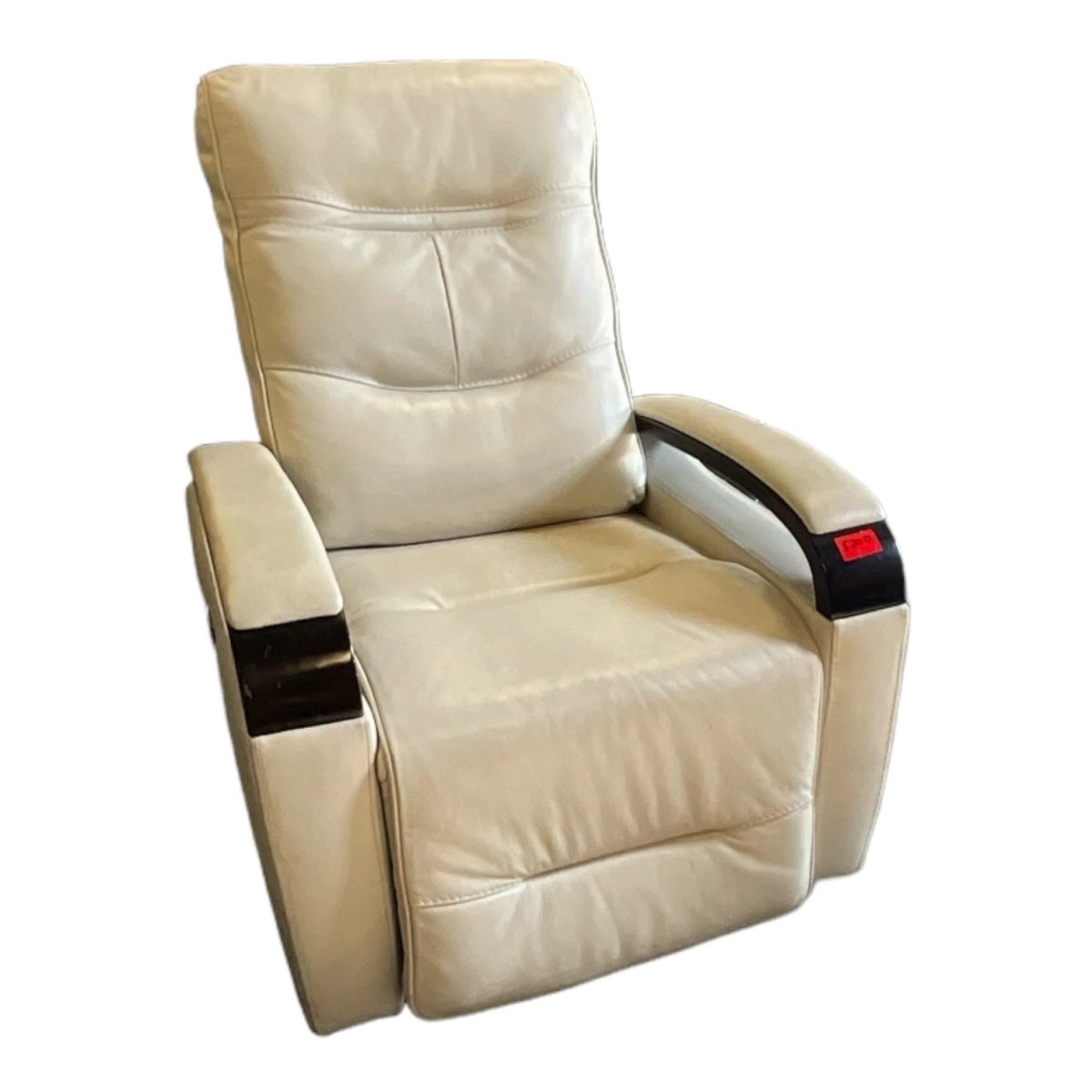 White Leather Recliner chair - available at Alpine Outlets in Denver