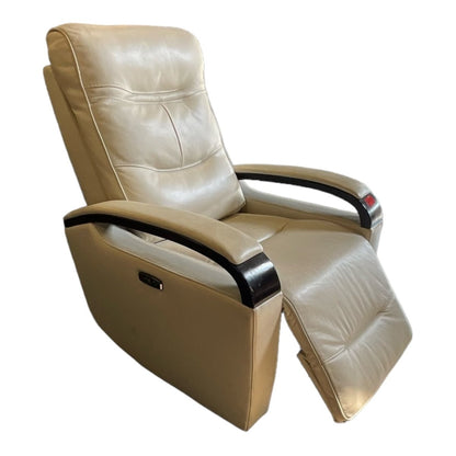 White Leather Electrical Recliner chair - Alpine Outlets