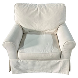 White Slipcovered Chair - 🟢 Arm Chairs available at Alpine Outlets in Denver