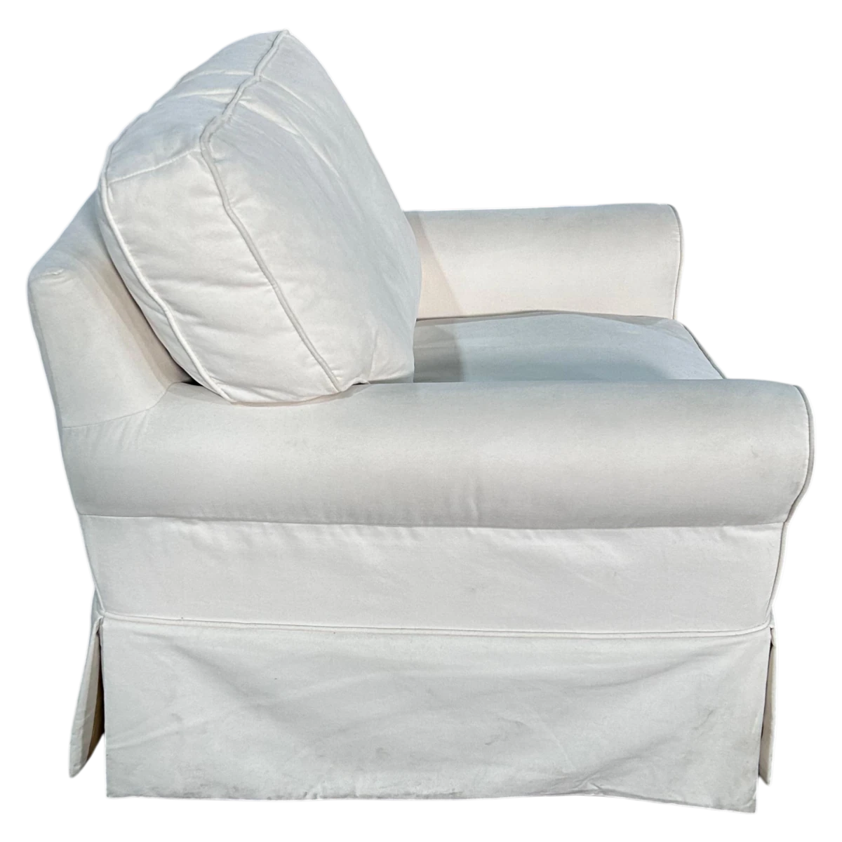 White Slipcovered Chair - 🟢 Arm Chairs available at Alpine Outlets in Denver