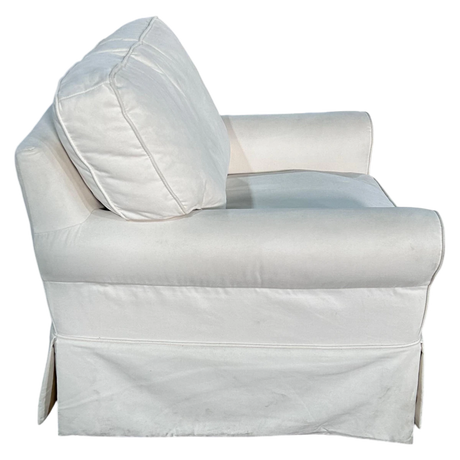 White Slipcovered Chair - 🟢 Arm Chairs available at Alpine Outlets in Denver