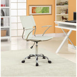 White Studio Office Chair – Chrome Frame - Workspace - Alpine Outlets