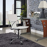White Studio Office Chair – Chrome Frame - Workspace - Alpine Outlets