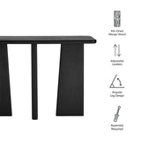 Wood Console Table with Angular Legs – 45 Inch Black - Ottomans available at Alpine Outlets in Denver