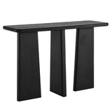 Wood Console Table with Angular Legs – 45 Inch Black - Ottomans available at Alpine Outlets in Denver