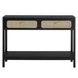 Wood Console Table with Drawers and Shelf – 47 Inch - Ottomans available at Alpine Outlets in Denver