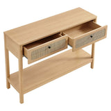 Wood Console Table with Drawers and Shelf – 47 Inch - Ottomans available at Alpine Outlets in Denver