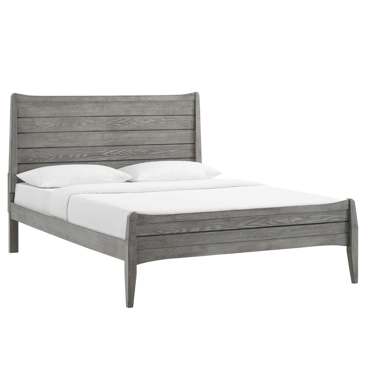 Wood Platform Bed with Slatted Headboard and Footboard - Platform Bed available at Alpine Outlets in Denver