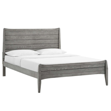 Wood Platform Bed with Slatted Headboard and Footboard - Platform Bed available at Alpine Outlets in Denver