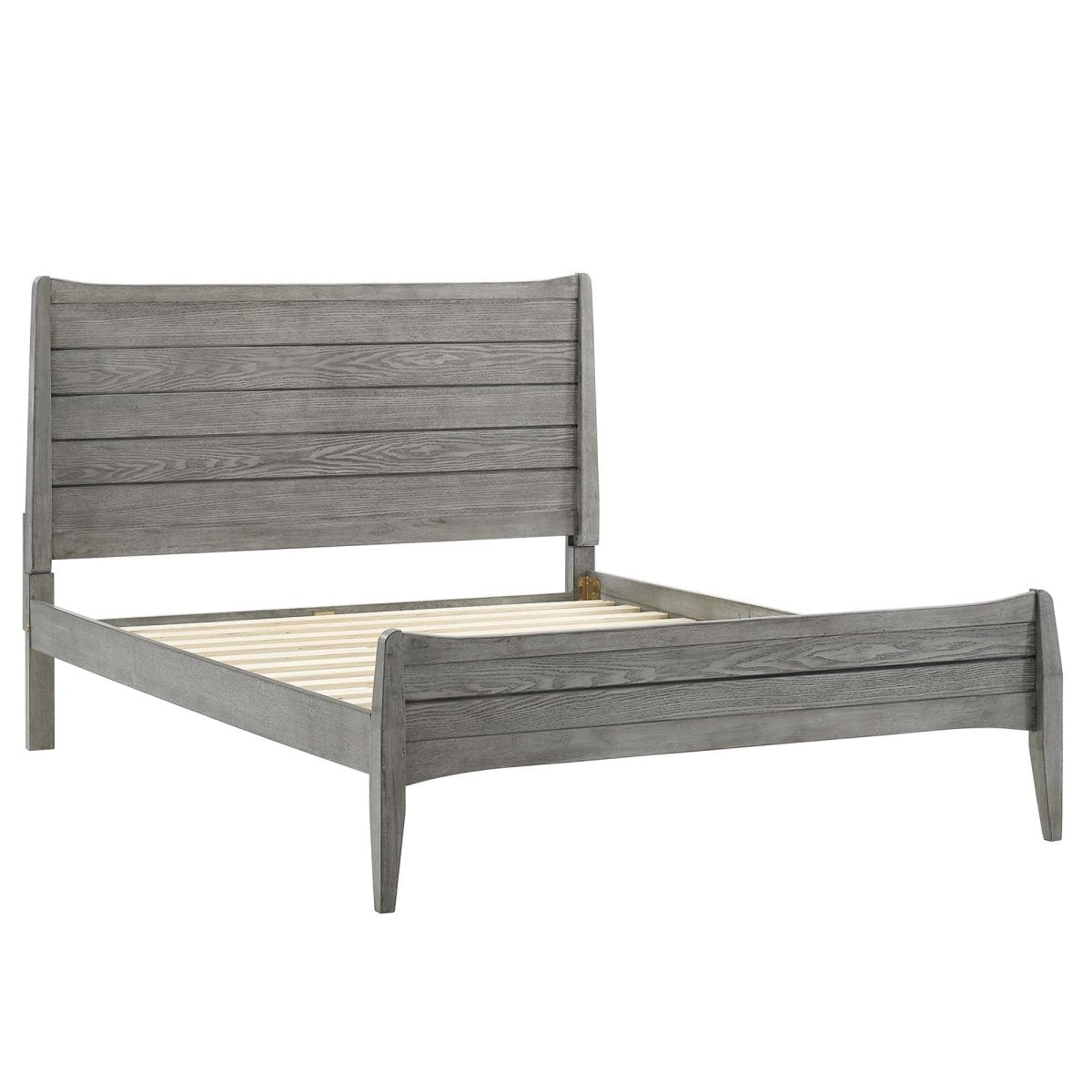 Wood Platform Bed with Slatted Headboard and Footboard - Platform Bed available at Alpine Outlets in Denver