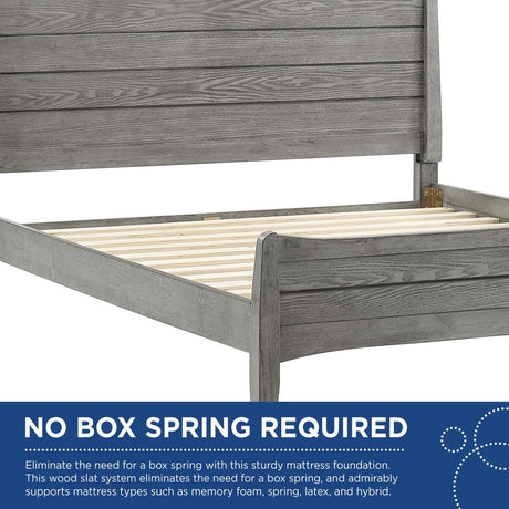 Wood Platform Bed with Slatted Headboard and Footboard - Platform Bed available at Alpine Outlets in Denver