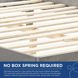 Woven Cane Rattan and Wood Platform Bed with Angular Legs - Platform Bed available at Alpine Outlets in Denver