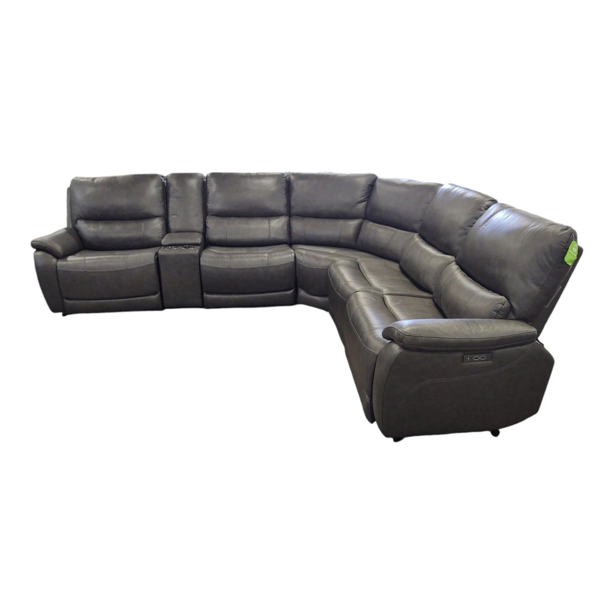 Wylder Leather Power Reclining Sectional with Power Headrests - available at Alpine Outlets in Denver