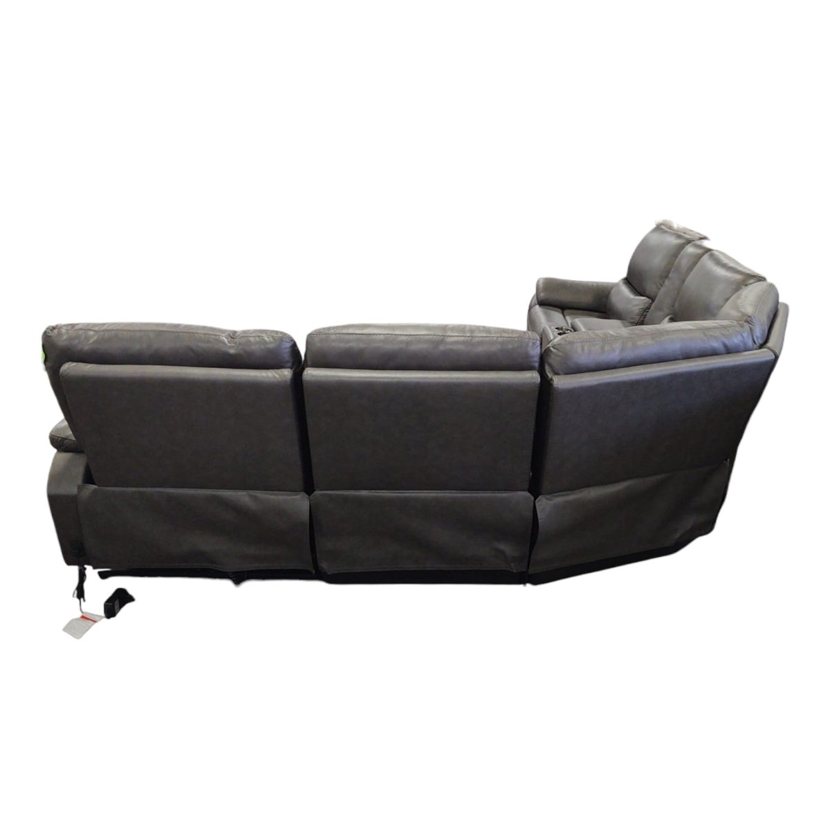 Wylder Leather Power Reclining Sectional with Power Headrests - available at Alpine Outlets in Denver