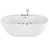 Xavier - Single Person AcrylicCorner Massage Bathtub, Featuring A Gfci Plug, Ul Certified Pump, Upc Certified Drain, And Swivel Faucet - Milk White - Bathtubs available at Alpine Outlets in Denver