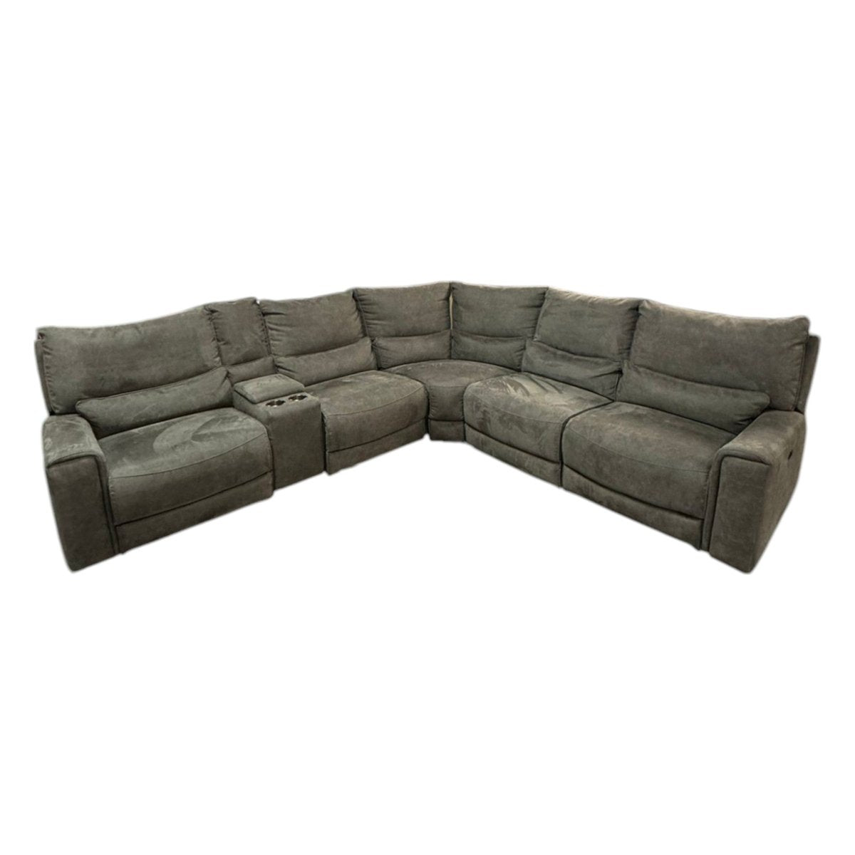 Zakary 6 - piece Fabric Power Reclining Sectional with Power Headrests (ID L092134) - Furniture available at Alpine Outlets in Denver