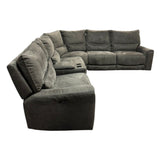 Zakary 6 - piece Fabric Power Reclining Sectional with Power Headrests (ID L092134) - Furniture available at Alpine Outlets in Denver