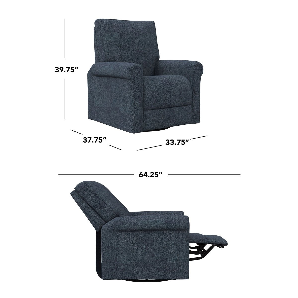 Andrews Fabric Swivel Glider Recliner - Alpine Outlets